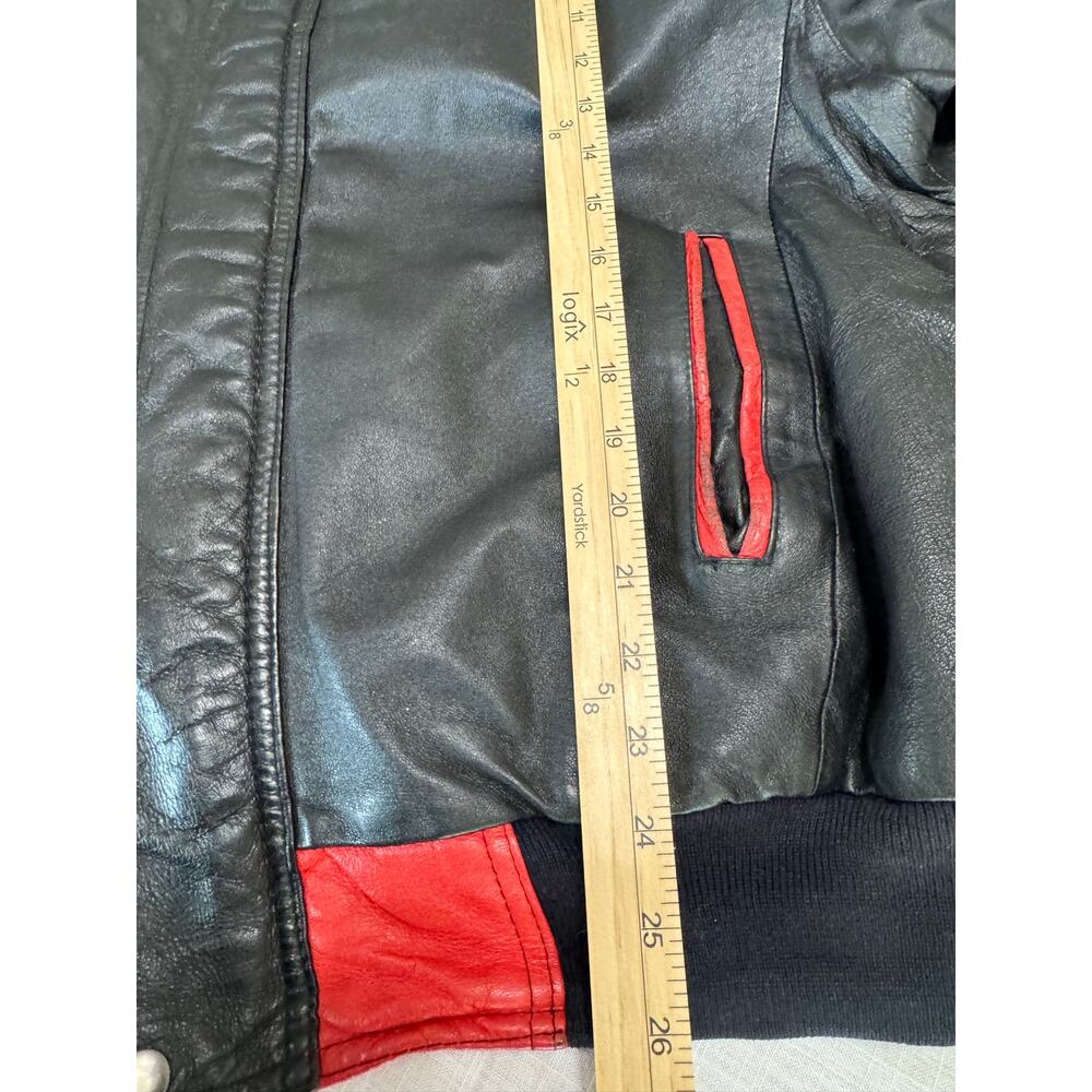 Vintage NASCAR Winston Cup Series Excelled Leather Jacket XL Eagle Racing 90s - Picture 11 of 11